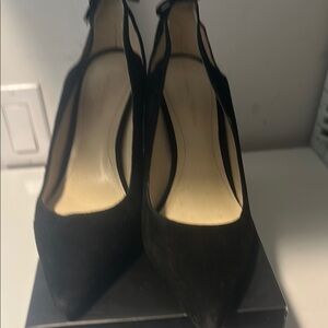 Marc Fisher Black Suede Heels Elegant Pumps
